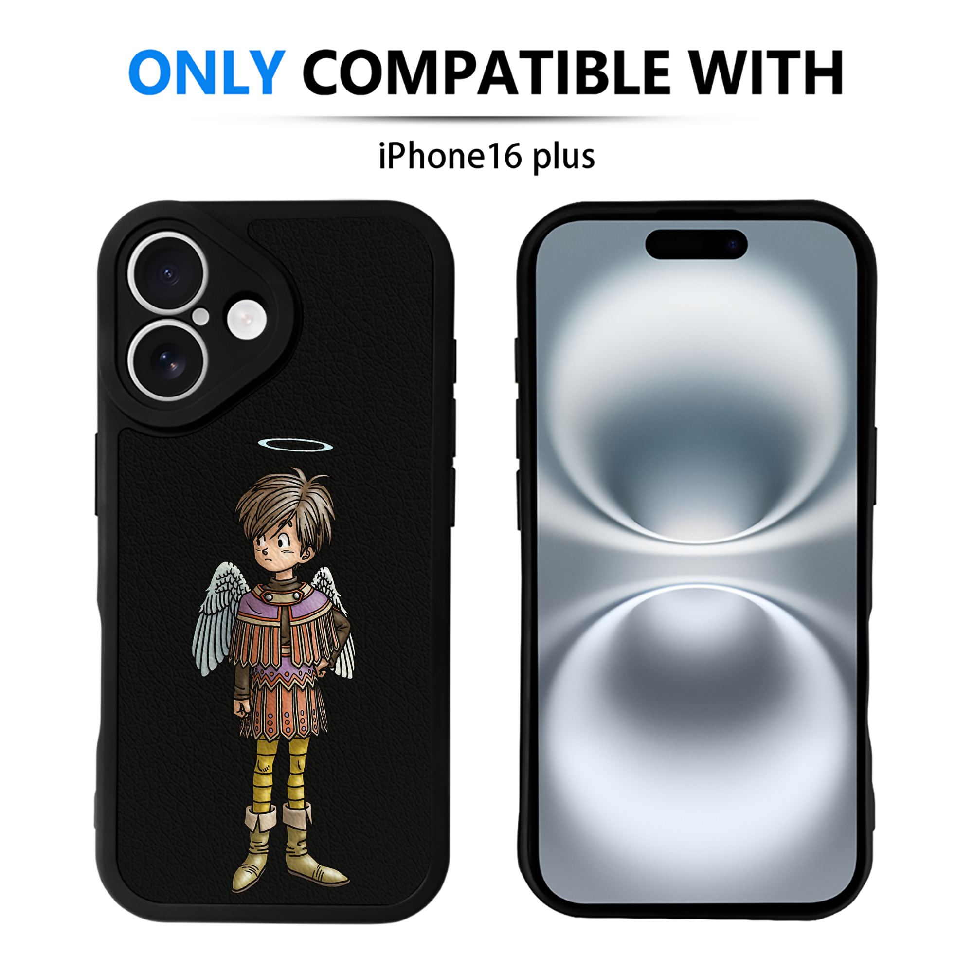 （画像用） ドラゴンクエスト Doragon Kuesuto Dragon Quest 【iPhone 16シリーズ対応】シリコンスマホケース（レザー調） 材質：シリコン